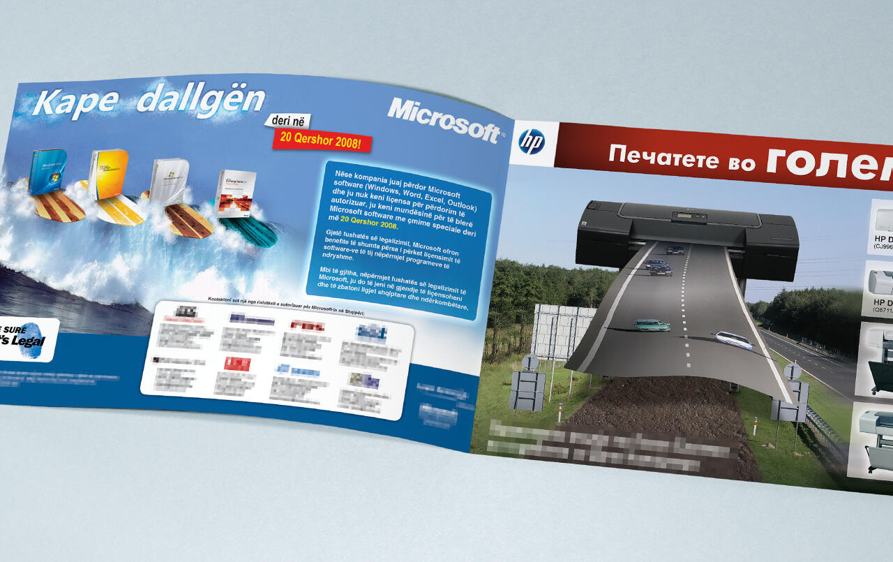 Microsoft and HP Ads