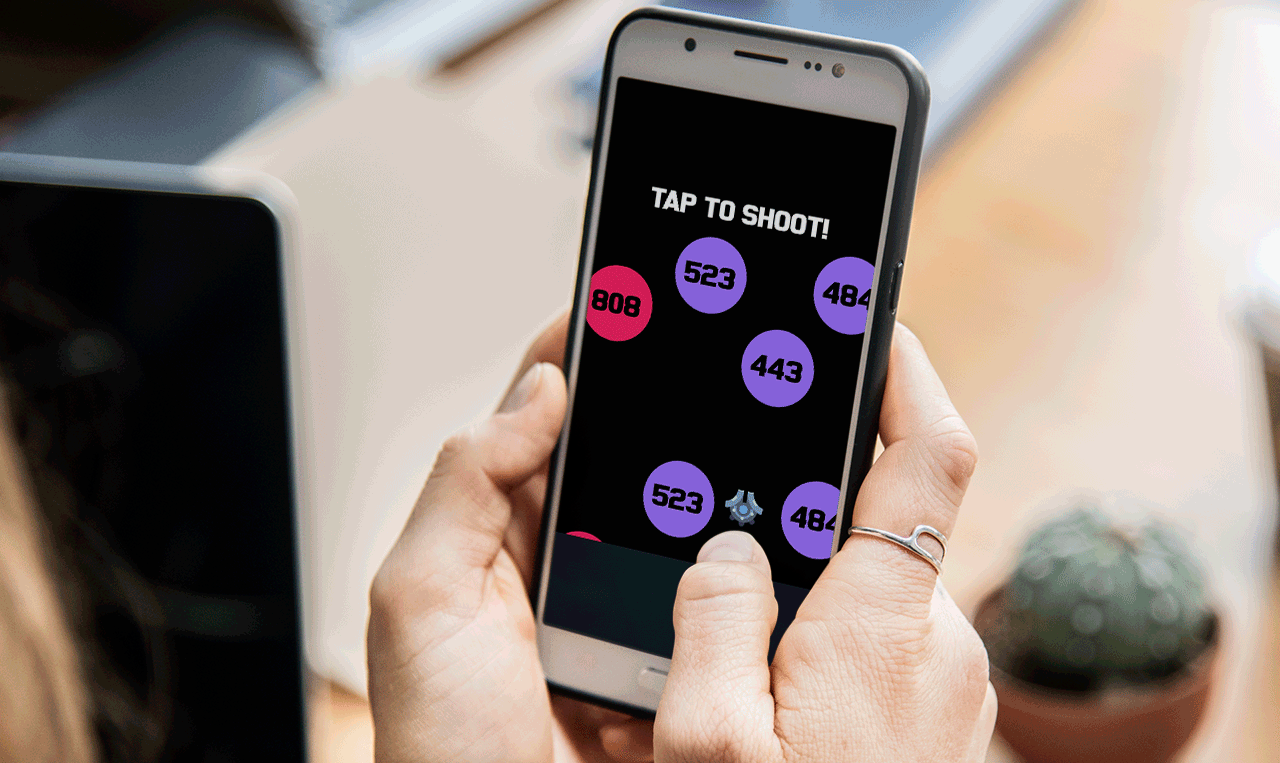 Space shooter animated game ad