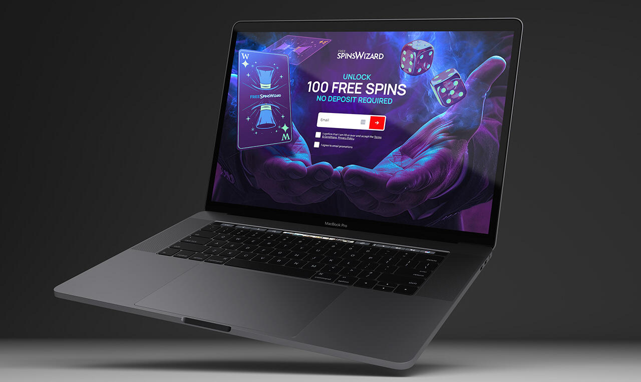 Online casino branded landing page